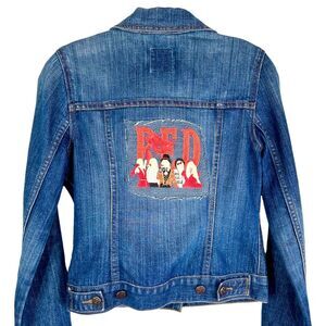Taylor‎ Swift Custom Jean Jacket Embroidered Red Old Navy Small Eras Tour 1629